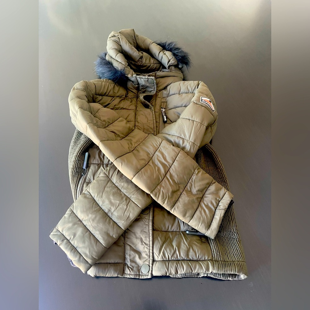 Girls size 10  superdry puff jacket